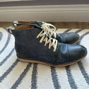 John Varvatos Barrett Lace-up Boot Blue Size 10